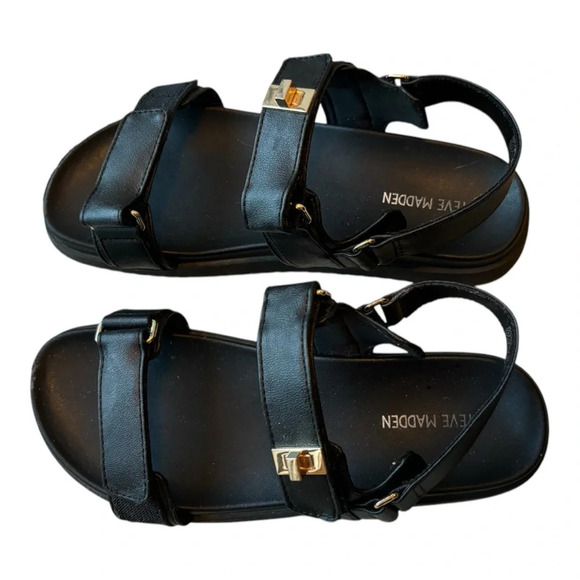 Cute Steve Madden KIDS' MONA BLACK Size 4 - Picture 3 of 7